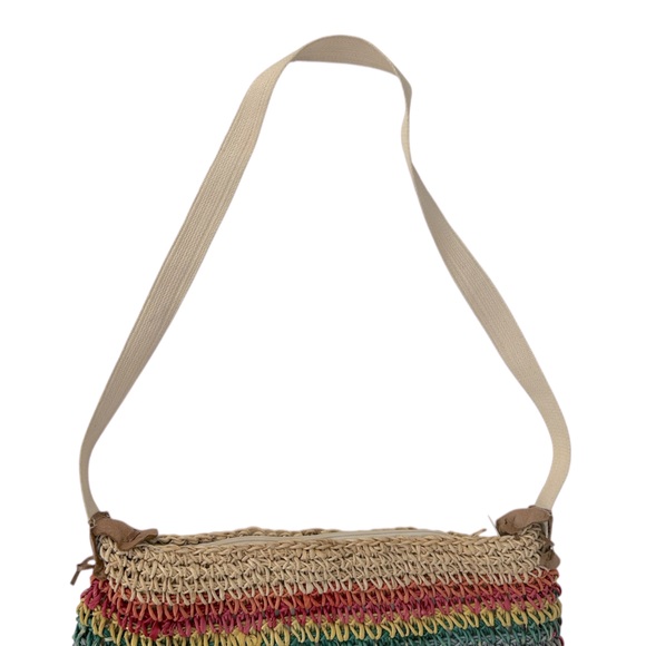 Vintage Rainbow Woven Straw Hobo Bag - Picture 11 of 11